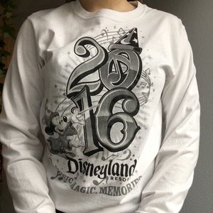 Disneyland 2016 White Long Sleeve T shirt